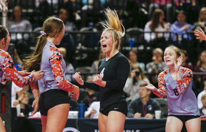 Photos: West Delaware beats West Liberty in Class 3A Iowa high school state volleyball championship