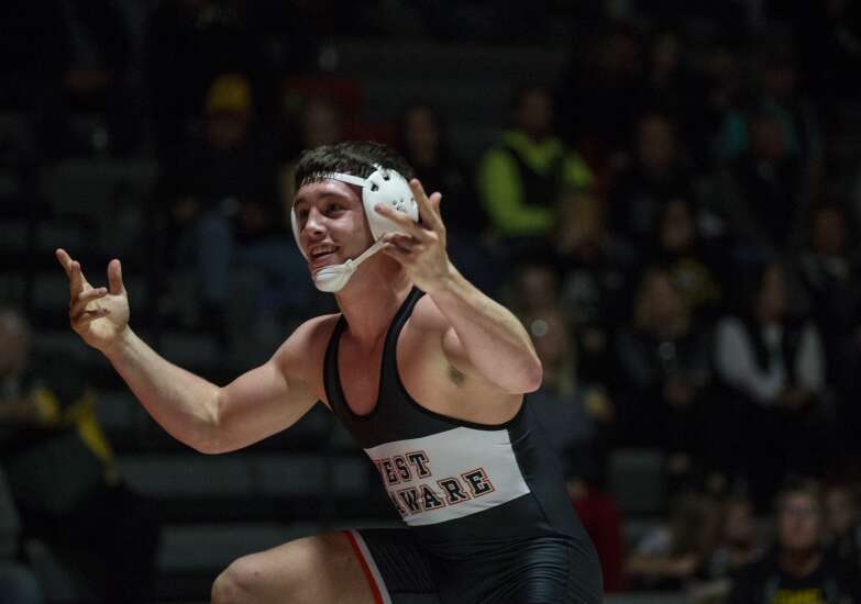 West Delaware continues success that led to recent state wrestling team title hauls in Class 2A 