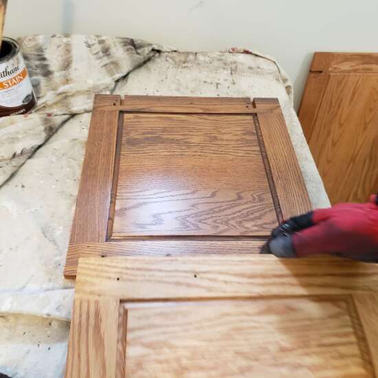 Get rid of dated cabinetry with this easy DIY gel stain project 