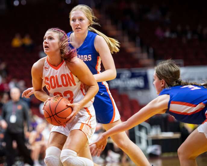 Photos: Solon vs. Sioux Center in 2023 Iowa Class 3A girls’ state basketball semifinals