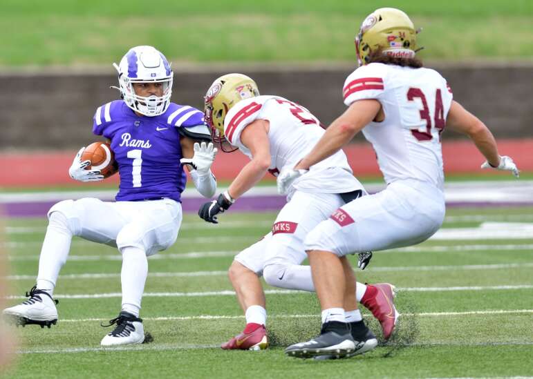 Carter Maske helps lead Coe football to victory over rival Cornell