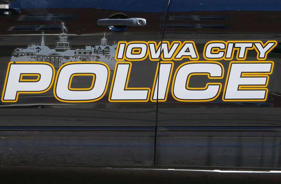 The Iowa City Police Department logo is shown on a squad car in Iowa City on Thursday, Oct. 1, 2015. (The Gazette)