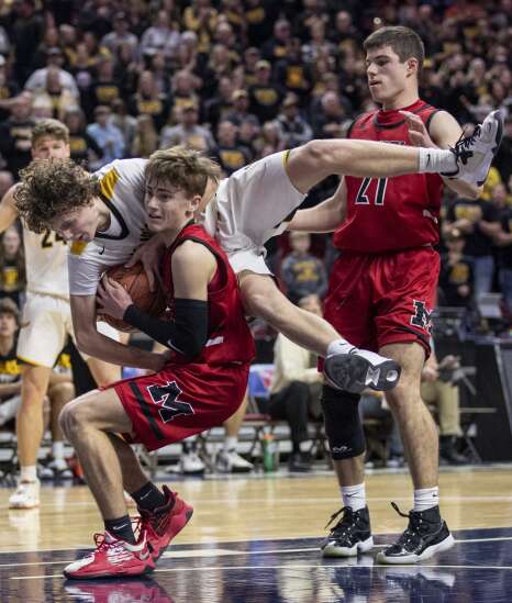 Photos: Monticello vs. Mid-Prairie in Class 2A Iowa high school boys’ state basketball quarterfinals