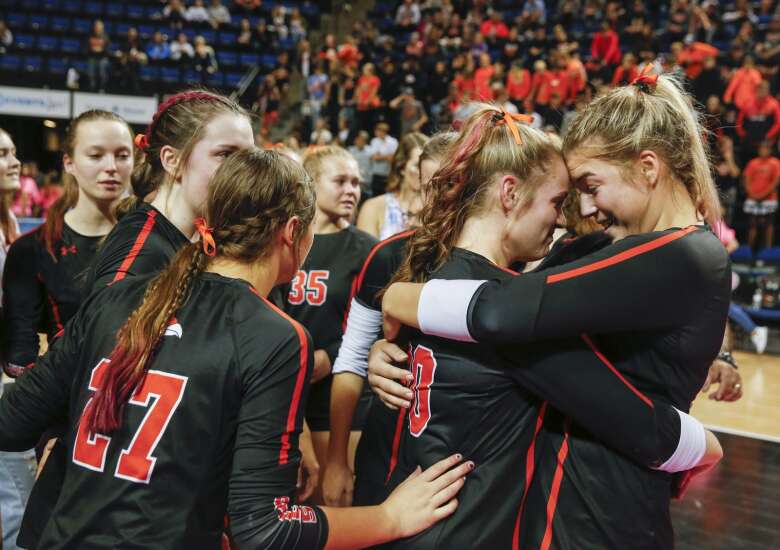 Burlington Notre Dame ups its play in the final, repeats as 1A state volleyball champion