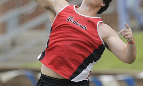 This time, William Blaser prevails in 4A shot put