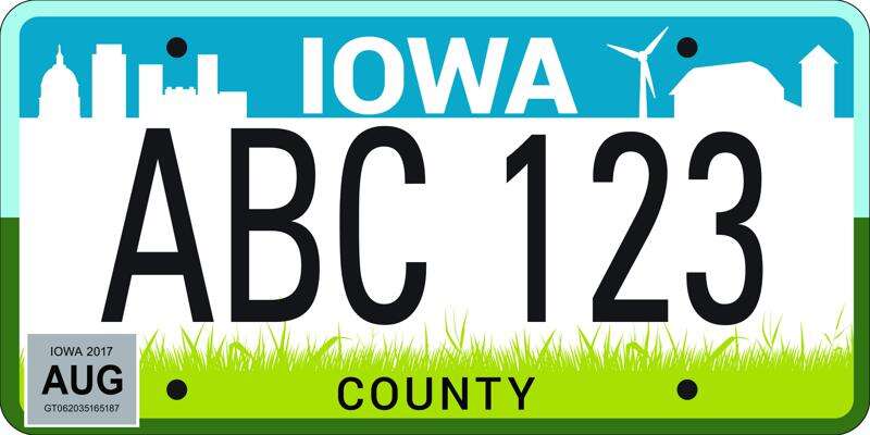 New Iowa license plate: ‘City and Country Reboot’