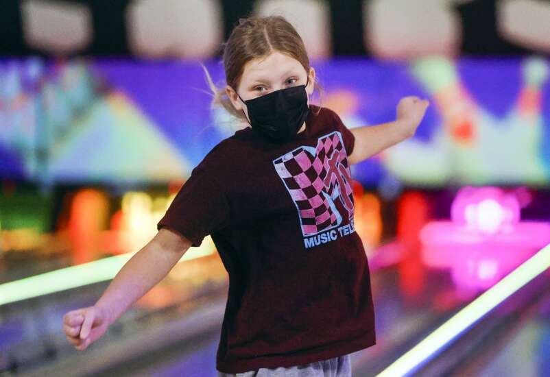 Girl Scouts celebrate Noon Year’s Eve with bowling