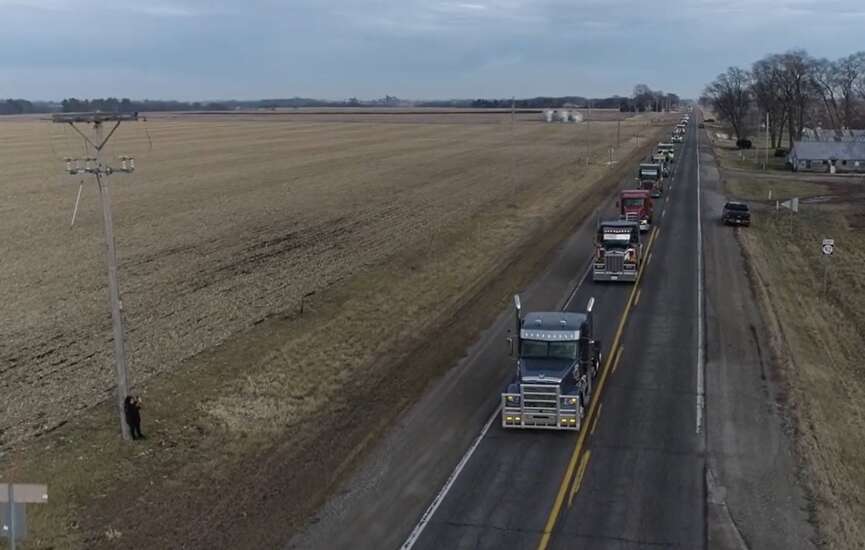 Truck convoy honors West Chester driver