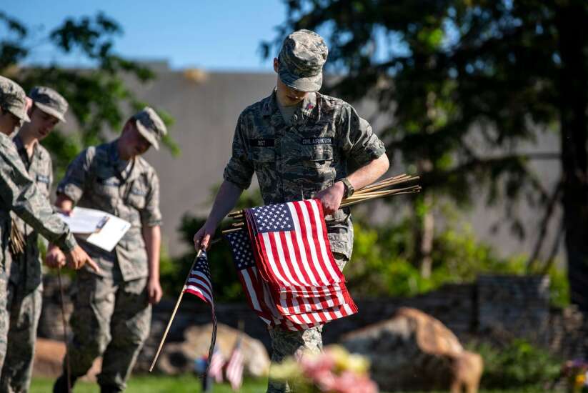 Photos: Memorial Day flag placement at Cedar Memorial Cemetery 