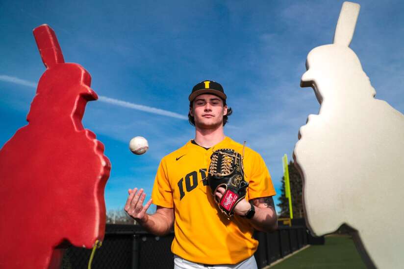 Iowa dual-sport athlete Brody Brecht ‘way more mature’ as he prepares for second season on mound