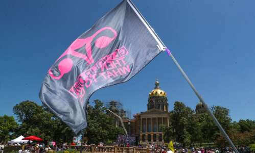 Hundreds decry abortion restrictions at Iowa Capitol rally