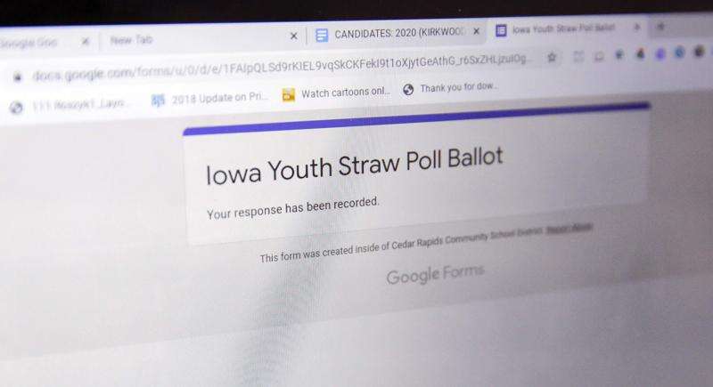 Iowa teens choose Andrew Yang as Dem presidential pick, followed by Bernie Sanders in straw poll