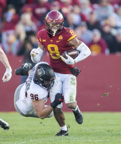 Xavier Hutchinson continues to be trustworthy target for Iowa State football