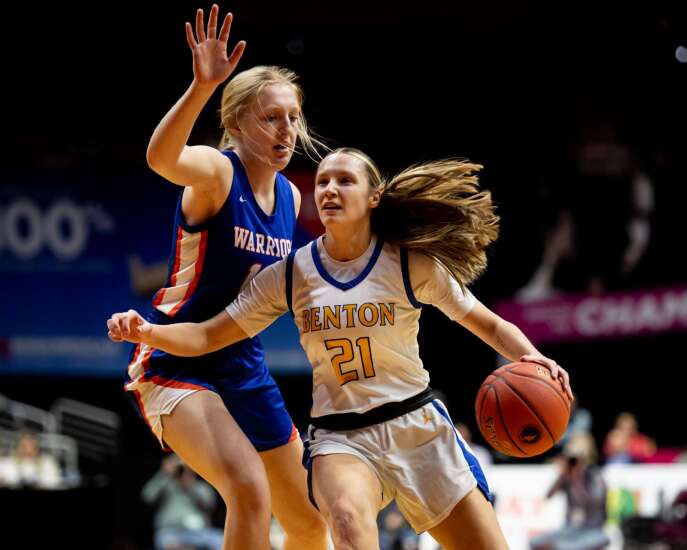 Photos: Benton Community vs. Sioux Center in 2023 Iowa Class 3A girls’ basketball state championship game