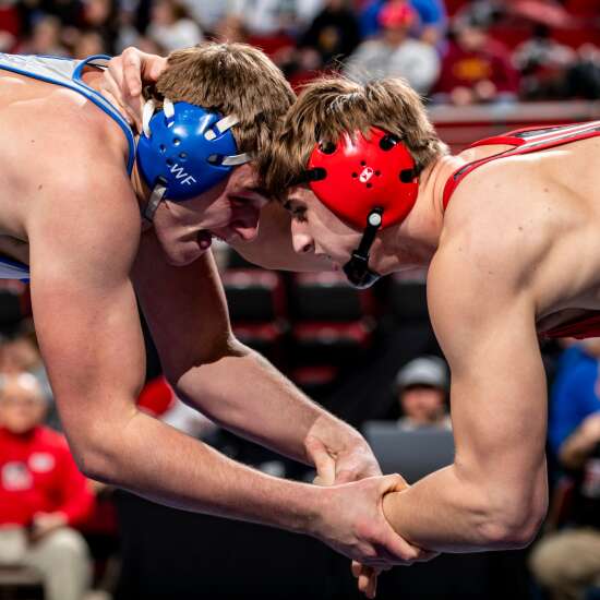 Photos: Day 3 of the 2023 Iowa Class 2A boys’ state wrestling tournament