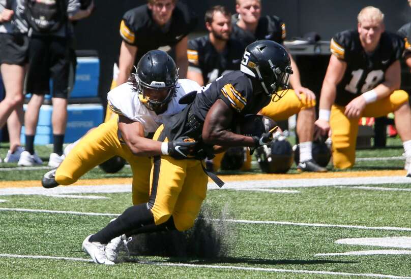 About 50 pounds later, Jestin Jacobs looks to contribute at linebacker for Iowa Hawkeyes