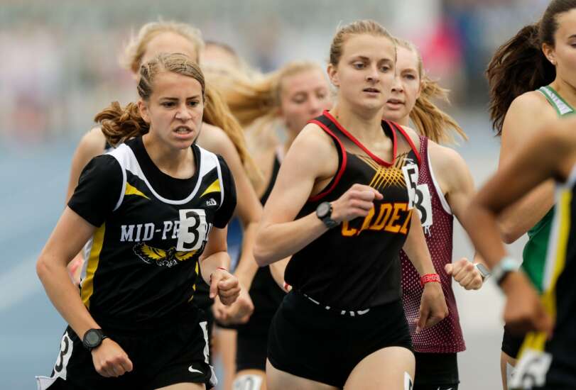 Iowa state track 2A, 1A girls’ results: Another Hostetler win, another Mid-Prairie championship