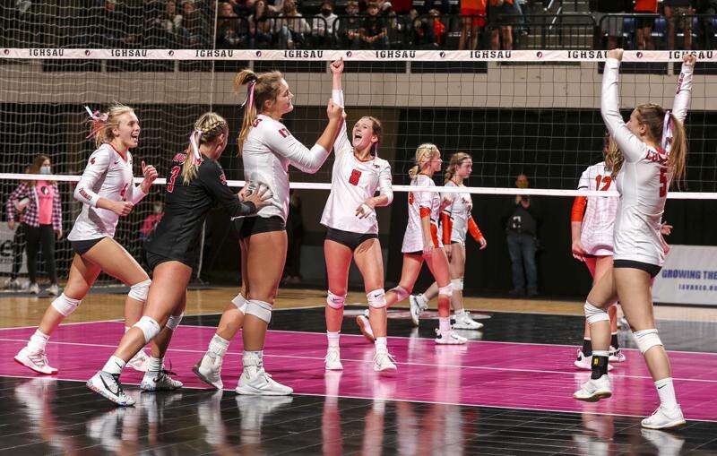Photos: Clarion-Goldfield-Dows vs. Red Oak, Iowa Class 3A state volleyball quarterfinals