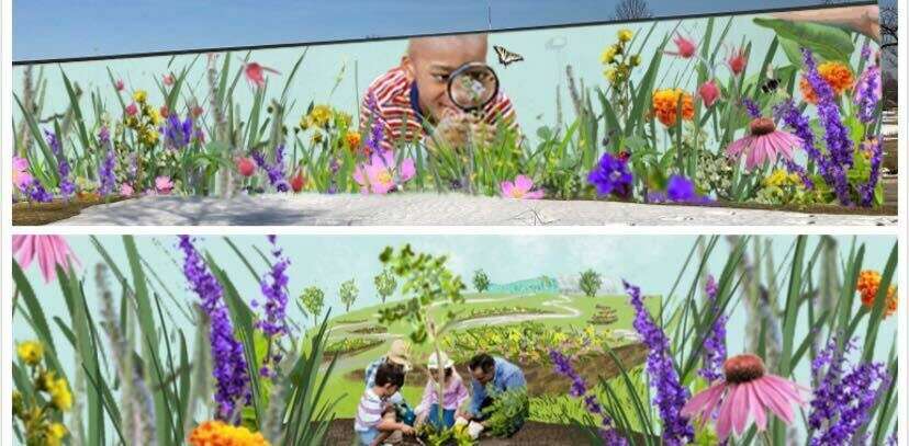 Rendering of the second phase mural at the Noelridge Greenhouse on 4900 Council St. NE in Cedar Rapids (courtesy of Mary Moore)