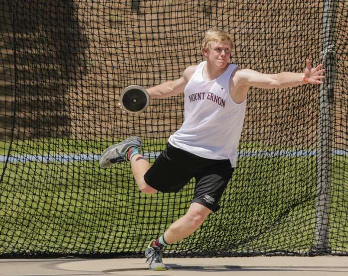 Iowa 3A boys’ state track and field: Mount Vernon’s Matt Vislisel propels discus to a championship