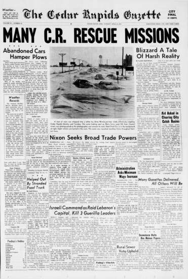 Time Machine: The April 1973 blizzard