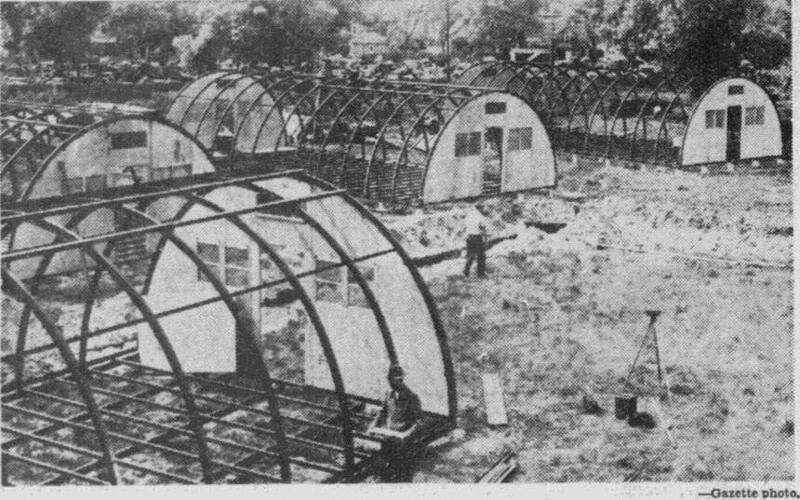 Quonset huts provided married student housing after World War II