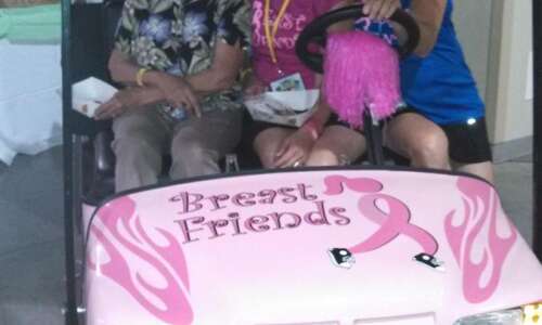 ‘Breast friends for life’: Iowa City fundraising team stands together against breast cancer