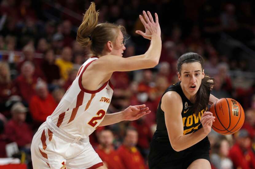 Iowa State’s Lexi Donarski ready for her annual Cy-Hawk task: Trying to control Caitlin Clark
