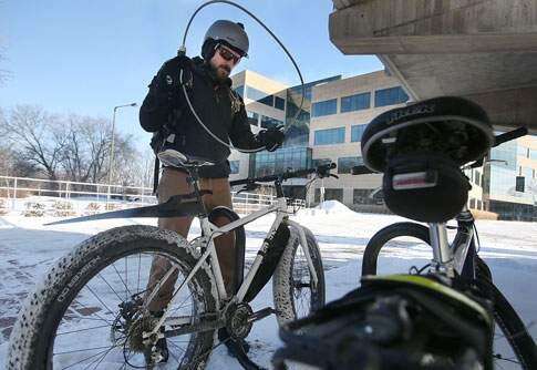 In Iowa City, it's never too cold to bike