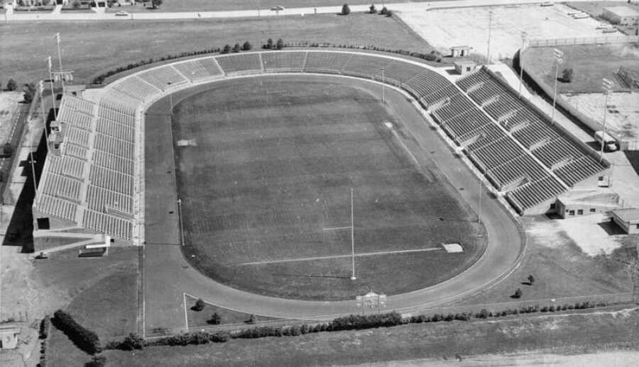 Kingston Stadium in 1952, the