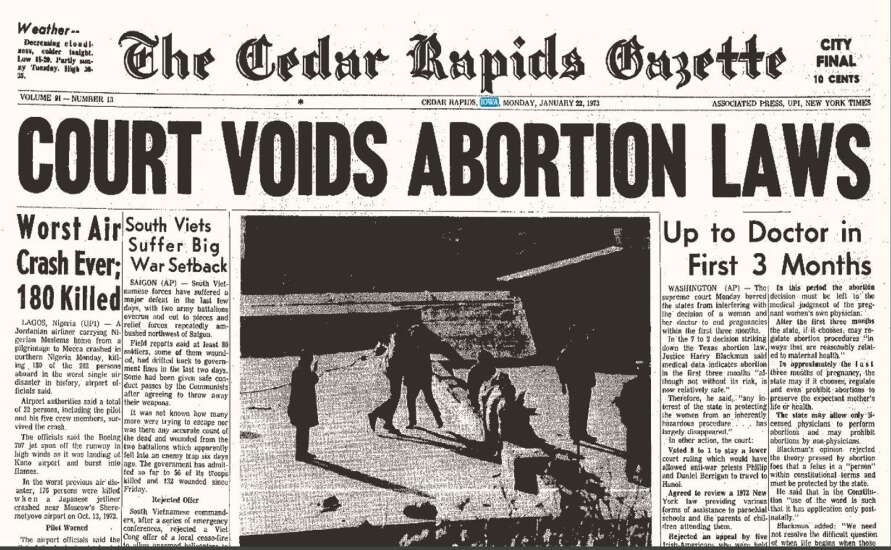 Gazette editorials called for abortion choice in 1972