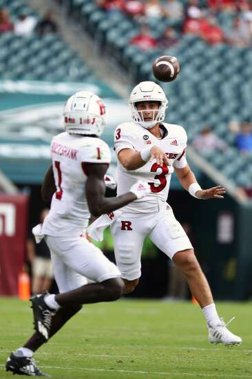 Who will be the Rutgers quarterback Saturday night against the Iowa Hawkeyes?