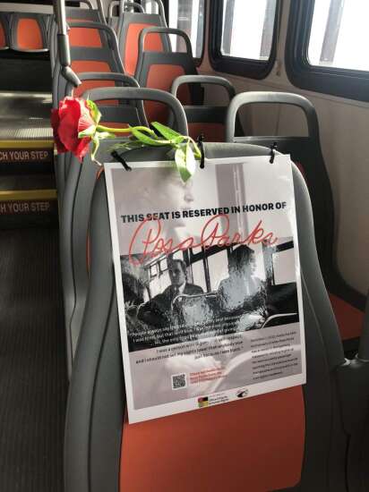 Reserved Iowa City bus seats will honor civil rights icon Rosa Parks