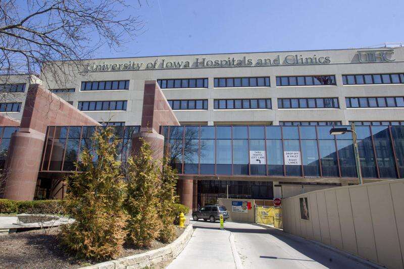 The University of Iowa Health Care complex, which houses University of Iowa Hospitals and Clinics, is seen in this file photo taken in Iowa City. A new report ranks UI Health Care as the second “most trusted health care brand” in the country. (The Gazette) 