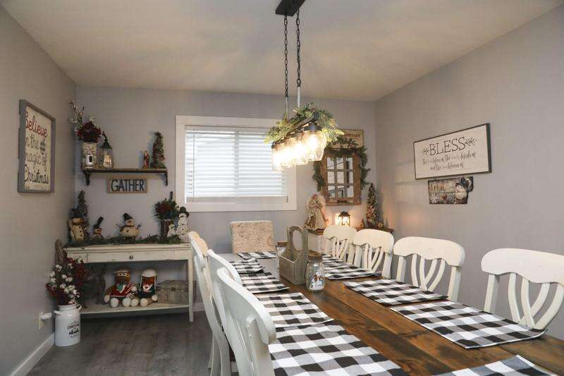 Rustic remodeled home in Cedar Rapids filled with holiday cheer