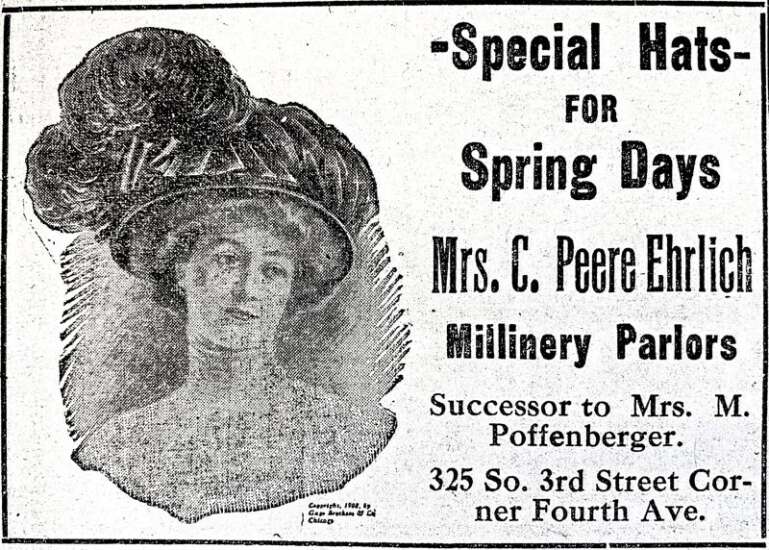 Women’s hat fashion led to jobs for milliners, large Cedar Rapids company