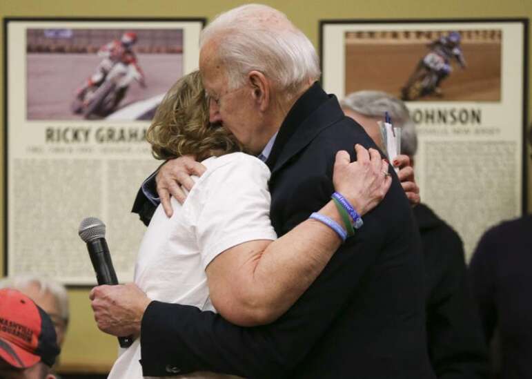 Photos: Joe Biden campaigns at the National Motorcycle Museum