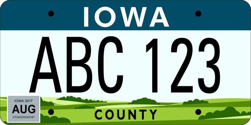 60 IOWA Flat Farm Scene Design SALE License Plates Tags Sign GENERIC BULK LOT 
