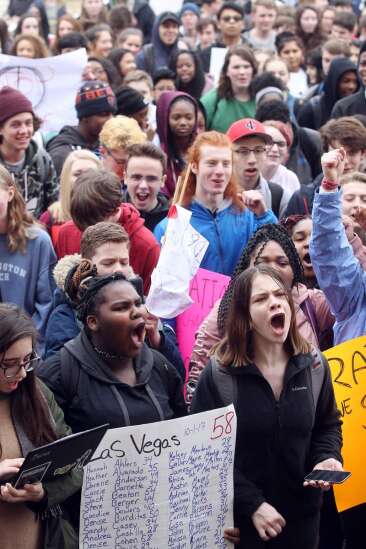 Iowa City students rally to demand gun control