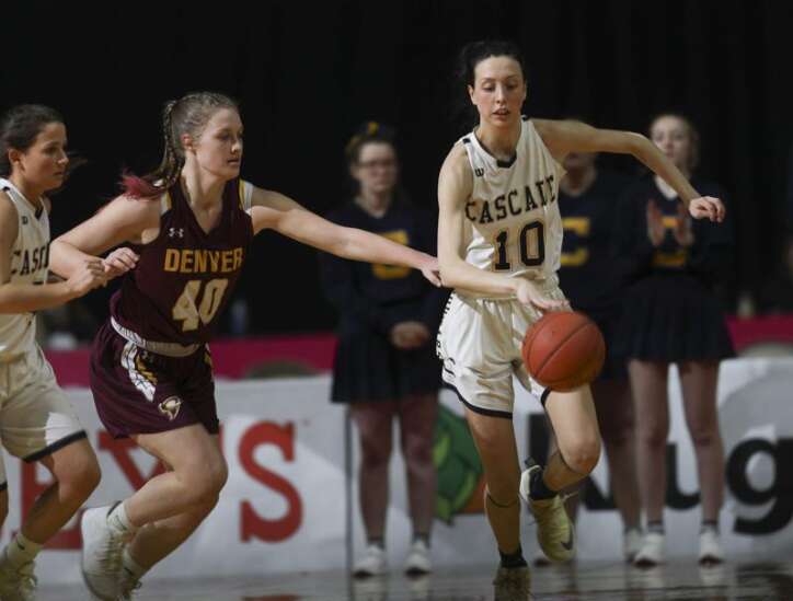 Photos: Cascade vs. Denver, Iowa Class 2A girls’ state basketball quarterfinals