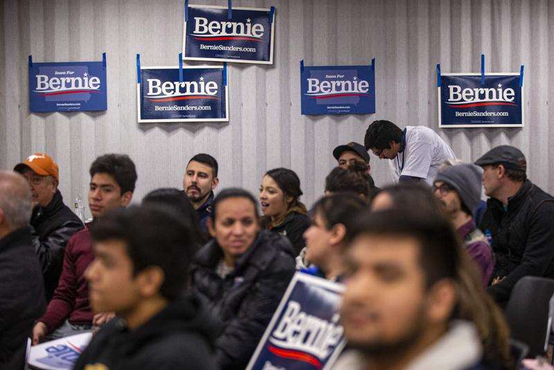 Bernie Sanders gets big support from Latino caucusgoers in West Liberty