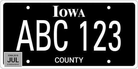 Iowa DOT now offering new all-black license plate