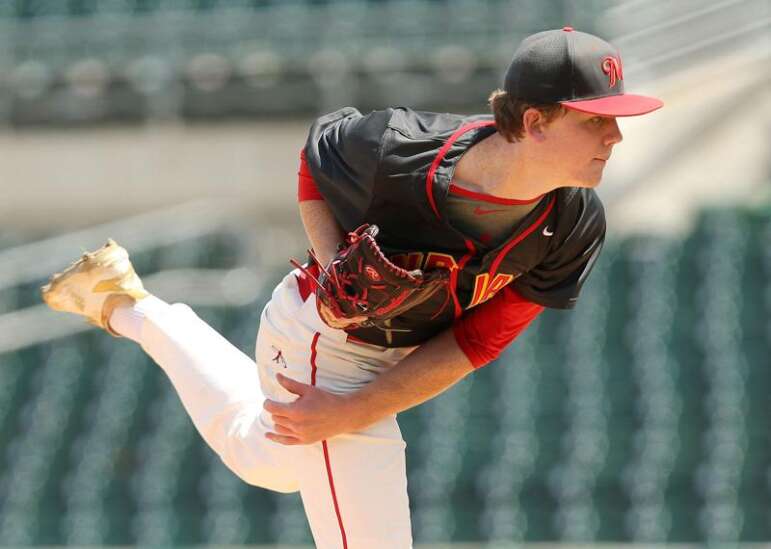 Marion's Rick Atkins strikes out 16 in dominant state baseball tournament shutout