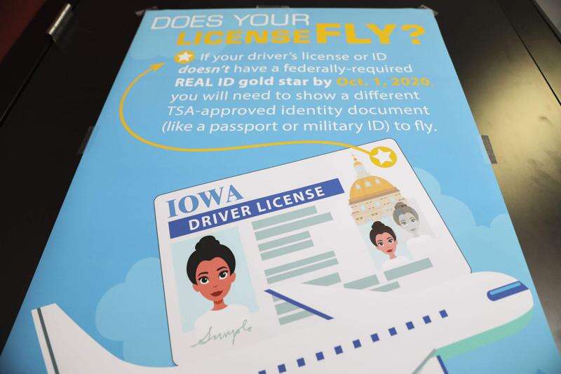 Year from deadline, 2 in 5 Iowans still without new Real ID needed to fly