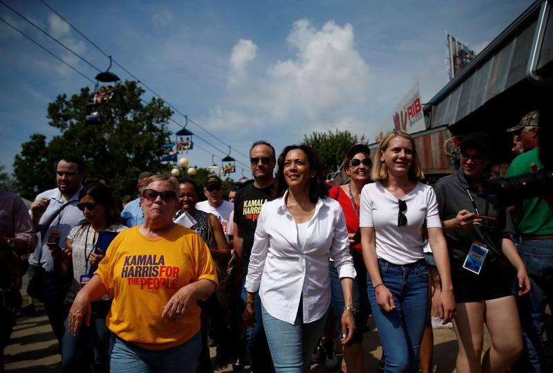 Presidential hopeful Kamala Harris seeks campaign jolt in pivotal Iowa