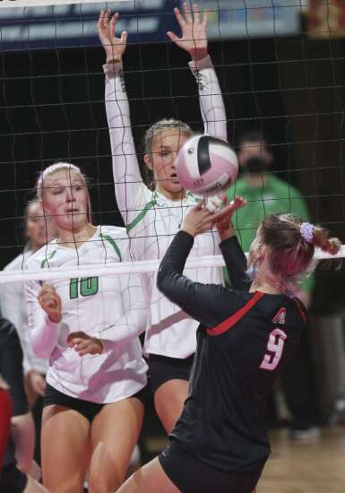Photos: Osage vs. Davenport Assumption, Iowa Class 3A state volleyball tournament semifinal