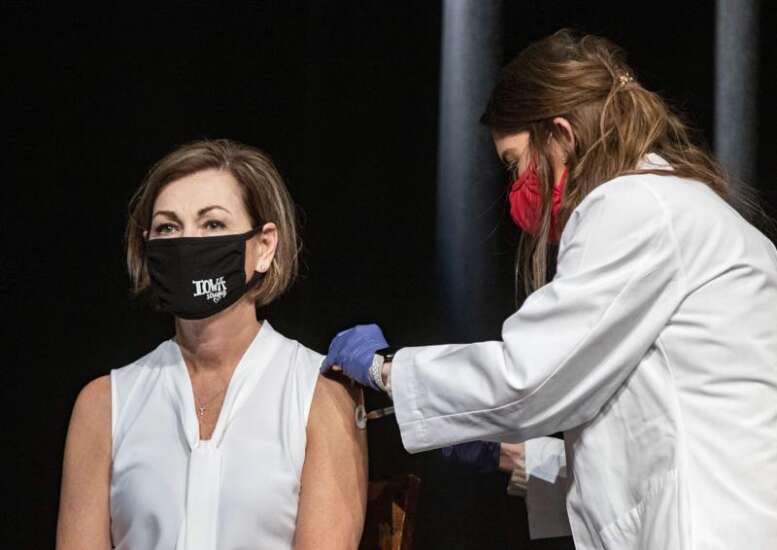 Gov. Kim Reynolds opts for new COVID-19 vaccine for her own shot
