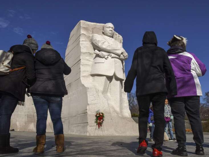 In fractured times, visitors ponder Martin Luther King’s ‘stone of hope’