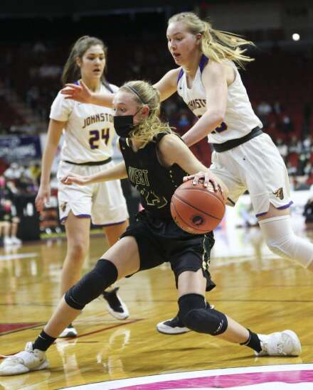 Photos: Iowa City West vs. Johnston, Iowa Class 5A girls’ state basketball semifinals