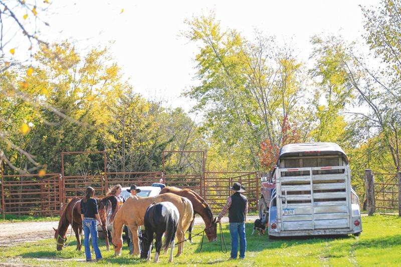 Equestrian camping, riding along the Des Moines River